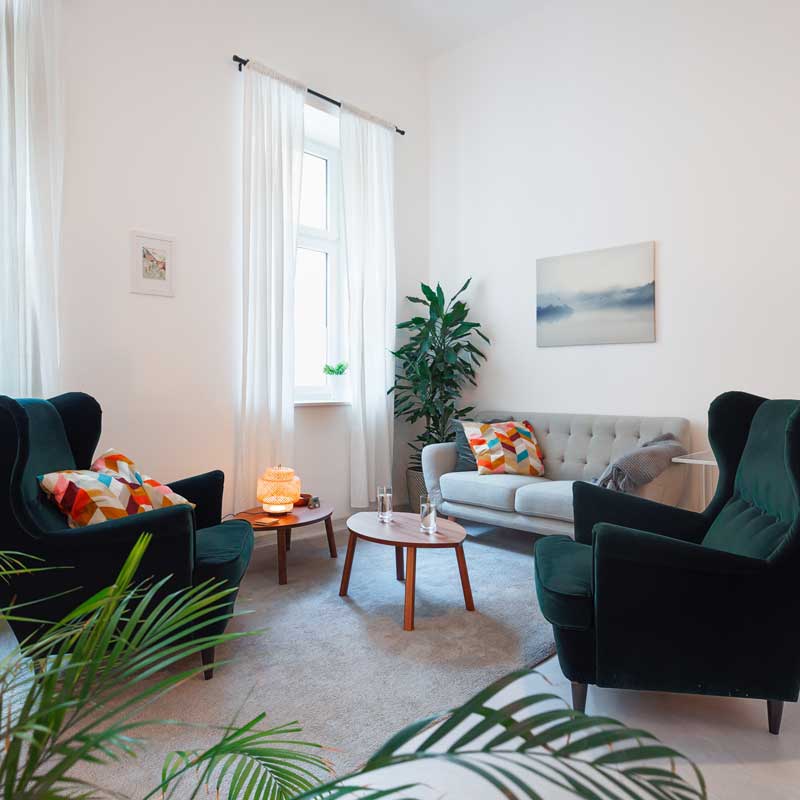 Therapieraum von Carola Gassner, Klinische Psychologin in 1080 Wien