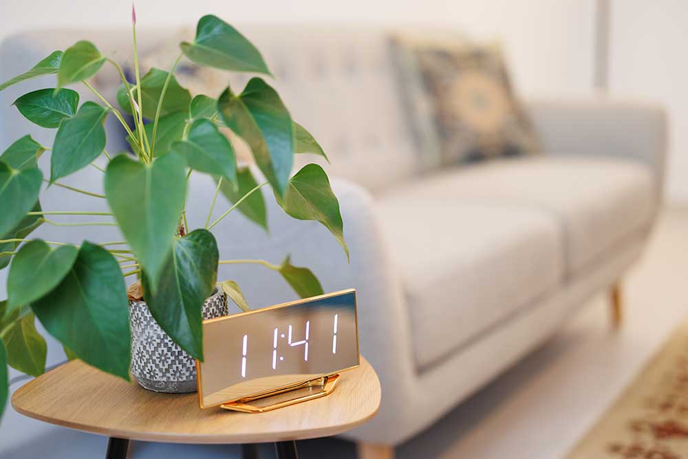 Sofa im Therapieraum der Praxis für Psychotherapie in 1080 Wien